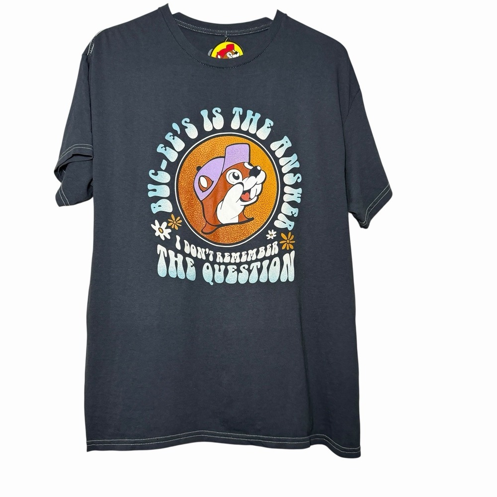 Buc-ee's Graphic T-shirt‎ Mens Large Funny Slogan Beaver Texas Travel Tee NWT